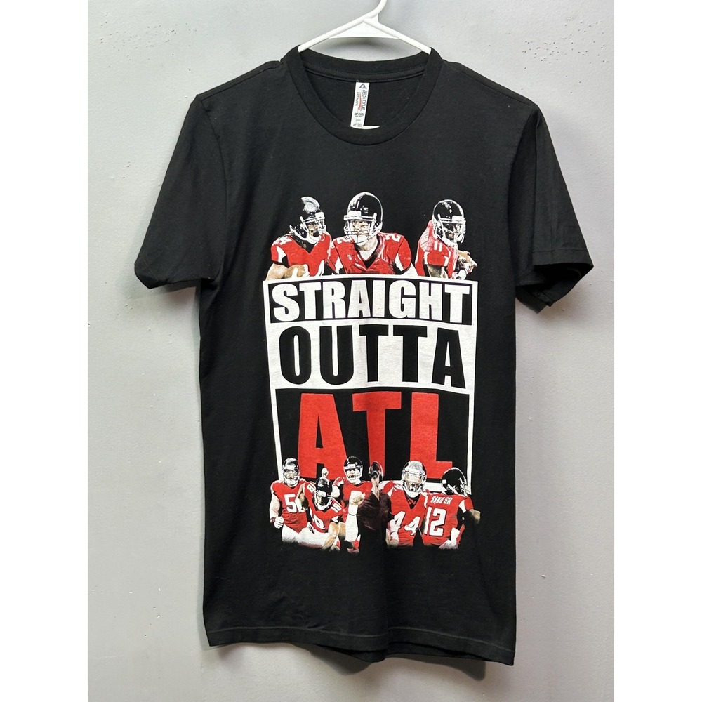 Atlanta Falcons Shirt Mens Small‎ Black NFL Football Straight Outta ATL Graphic